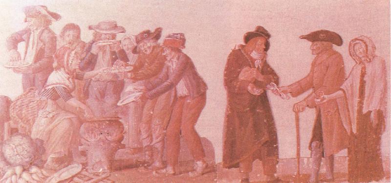 unknow artist svaalt och hungersnod fran tiden for franska revolutinen France oil painting art